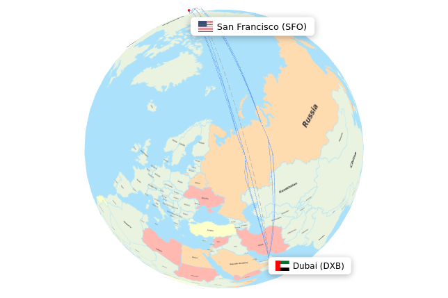 DXB-SFO